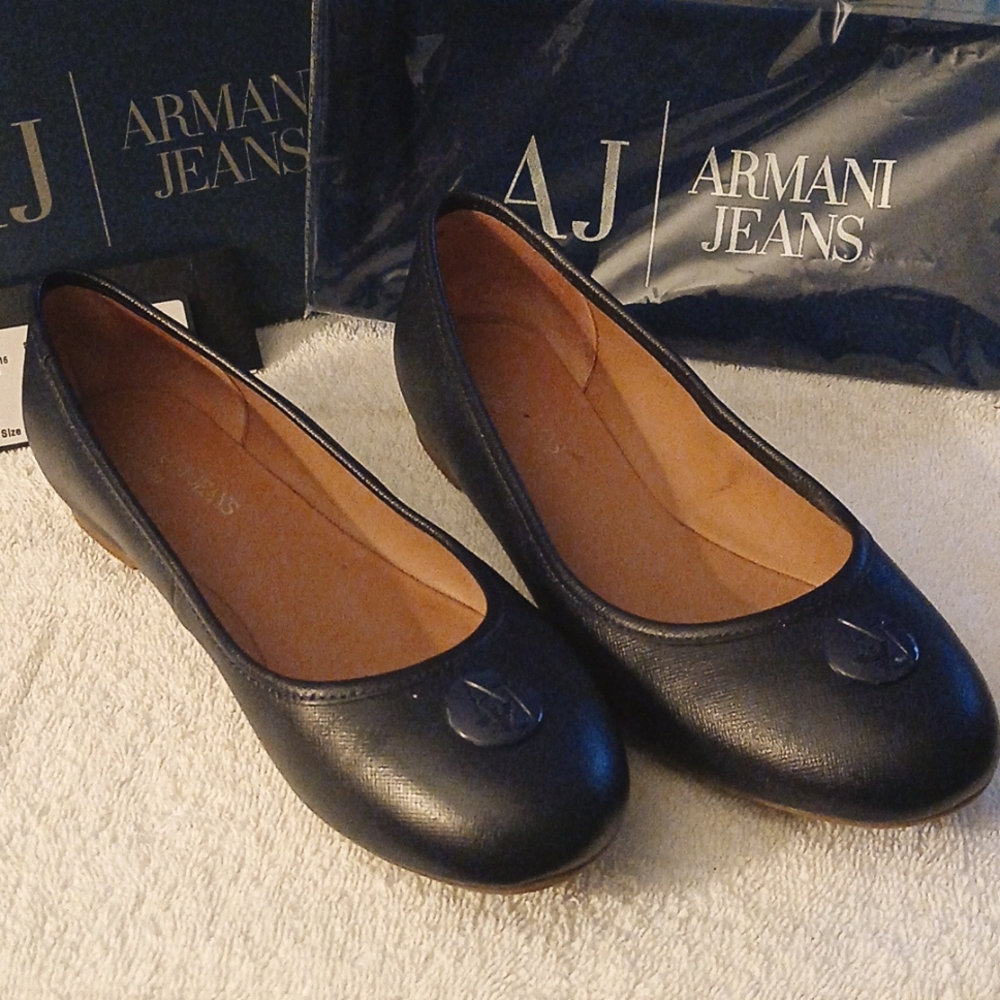 AJ Armani blue Ballet Flat Size US 38 CW567/19 Color 12 SS16